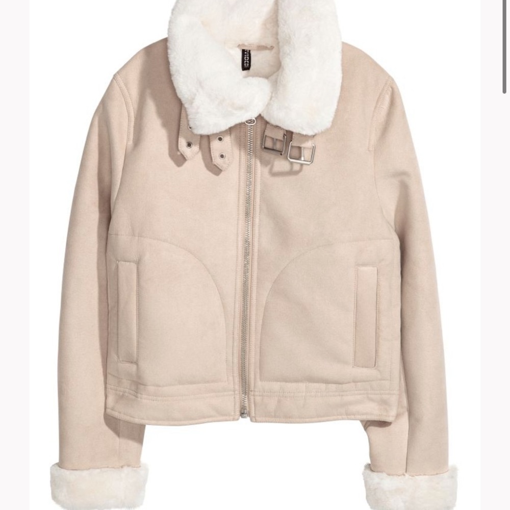 Faux Fur Lined Suede Jacket